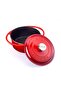 Cast Oval Pot.The size is 23x29cm.- Red - 2