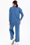 V Polo Neck Long Sleeve Sweater Elastic Waist Straight Leg Trousers Knitwear Basic Seasonal Double Set - 2