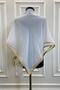 Off-White Chiffon Luxury Groom's Shoulder Cover Shawl, Simple Model, Groomsmen Bridesmaid Henna Soldier Shawl Veil - 2