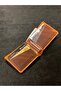 Men's Wallet Orange Genuine Leather Handmade Classic Money Wallet - 4