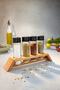 Berry 4-Piece Spice Set, 4-Piece Spice Set with Wooden Stand