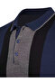 Men's Parliament Polo Neck Knitwear Sweater Patterned Steel Knit Regular Fit - 4816F - 5