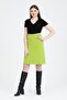Women's Pistachio Green Stamped Bell Skirt - 3
