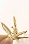 2-Piece Gold Color Moving Metal Butterfly Buckle - 5