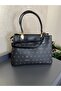 ARM.206.S.L.B Armine Special Color Conbin Leather Handbag Designed as a Hand and Arm Bag - 5