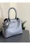 ARM.342.PLT Armine Special Color Konbin Leather Handbag Designed as a Hand and Arm Bag - 6