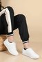 22211 Women's White Lace-up Daily Comfortable Lightweight Sports Shoes - 2