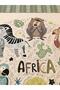 African Animal Patterned Baby and Kids Printed Single Pique Set 160 X 220 cm Brown - 2
