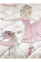 Ballerina Girl Patterned Quilted Stitched Quilt - 2
