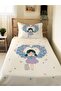 Heart and Girl Patterned Baby and Child Printed Single Pique Set 160 X 220 cm White