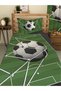 Football Patterned Baby and Kids Printed Single Pique Set 160X220 Green