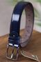 3.5 Cm Navy Blue Patent Leather Plain Artificial Classic Belt