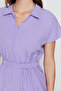 Lilac Elastic Waist Wide Leg Mini Woven Jumpsuit TWOSS22TU0014 - 5