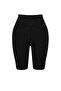Siyah Mat Toparlayıcı Kumaş Reflektör Baskılı Örme Spor Biker/Bisikletçi/Kısa Tayt THMSS24TY00006 - 10