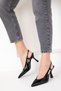 Black Patent Leather Women's Classic Heeled Shoes 18820 - 4