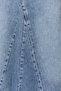 Mavi Volanlı Dikiş Detaylı Yüksek Bel Maxi Denim Etek TWOSS24ET00012 - 5