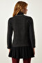 Women's Anthracite Pearl Detailed Turtleneck Knitted Blouse AH00159 - 7