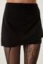 Women's Black Asymmetrical Detail Knitted Shorts Skirt UB00225 - 5