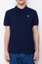 Lacivert Regular/Normal Kesim %100 Pamuklu Çapa Nakışlı Polo Yaka T-shirt TMNSS23PO00031 - 5