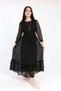 Young Girl Long Length Lace Guipure Embroidered Chiffon Hijab Dress