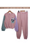 Girl's Cotton Panda Patterned Long Sleeve Tracksuit Set 7-10 Years