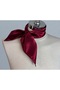 Sarah satin kerchief scarf neck tie burgundy - 2