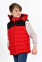 Red Boy's Double Color Inflatable Vest with Extra Fiber Filling - 6