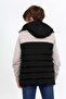 Black Boy's Double Color Inflatable Vest with Extra Fiber Filling - 7