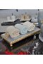 Carina - Gray Marble Presentation Tray | 20x30cm | Coral Object | Ball Footed | Gold | - 3