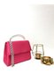 Fuchsia Color Satin Fabric Stone Accessory Magnetic Closure Shoulder Strap Available (Small Size) - 7