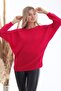 Women's Pomegranate Flower Boat Neck Bat Sleeve Thessaloniki Sweater - 2