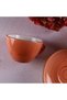 Salmon 4 Pieces 2 Person Porcelain Cappucino Latte Cup Set - 2