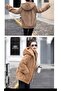 Oversize Hooded Zippered Unlined Inside and Outside Plush Cardigan - 2