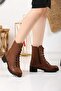 Tied Anti-Slip Sole Zippered Boots Trend Fashion Stylish 480 Tan Skin Boots
