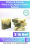3-Pack 100% Natural Soap Set for Skin Blemishes Scented Rice + Tea Tree + Sulfur Soap