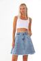 Blue High Waist Tassel Detailed Denim Skirt - 8