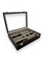 Richbox 8-Piece Glasses Box Black Patent Leather