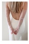 Transparent Bridal Gloves Fingerless Gloves Wedding Gloves Beaded Wedding Gloves,Fingerless - 2