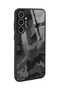 Glossy Phone Case for Samsung S23 Fe Black Camouflage Design - 2