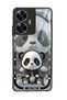Glossy Phone Case for Oppo Realme C55 White Lucky Panda Design
