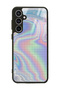 Glossy Phone Case for Samsung S23 Fe Neon Checkerboard Design