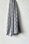 Checkered Italian Jacquard Shawl - Gray