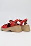 ® |   Pc-7209- 3807 Red-Women's Wedge Heeled Shoes - 3