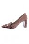 Tan Velvet Women's Heeled Shoes - Accessories 2161362821 - 3