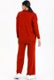 V Polo Neck Long Sleeve Sweater Elastic Waist Straight Leg Trousers Knitwear Basic Seasonal Double Set - 2