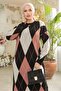 Baklava Pattern Knit Dress 761 - Powder