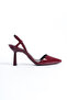 Claret Red Patent Leather Heeled STILETTO SHOES - 4