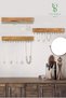 Set of 3 Chestnut Color Wooden Jewelry Organizer Necklace Bracelet Watch Glasses Wall Hanger Organizer - 2