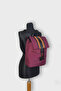 Women's Purple Linen Backpack - 2