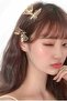 2-Piece Gold Color Moving Metal Butterfly Buckle - 6